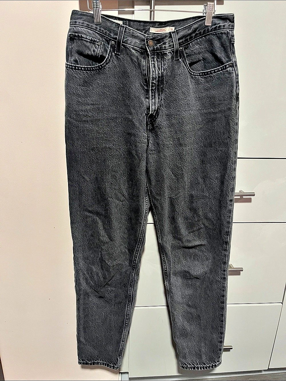 Levi's Ribcage Straight Ankle Jeans Black Straight Leg